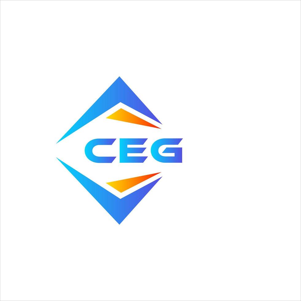 design de logotipo de tecnologia abstrata ceg em fundo branco. conceito de logotipo de carta de iniciais criativas ceg. vetor