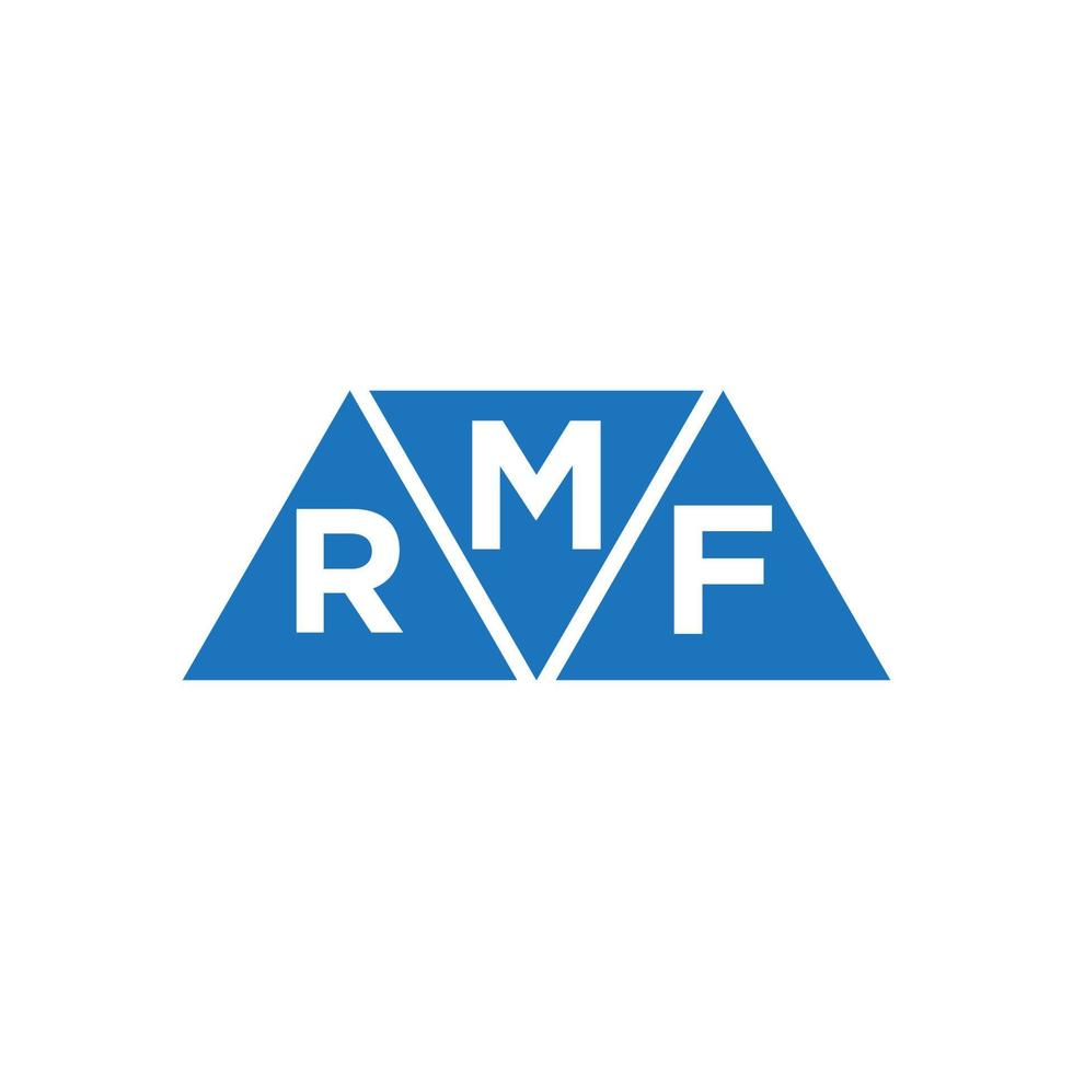 design de logotipo inicial abstrato mrf em fundo branco. conceito de logotipo de carta de iniciais criativas mrf. vetor