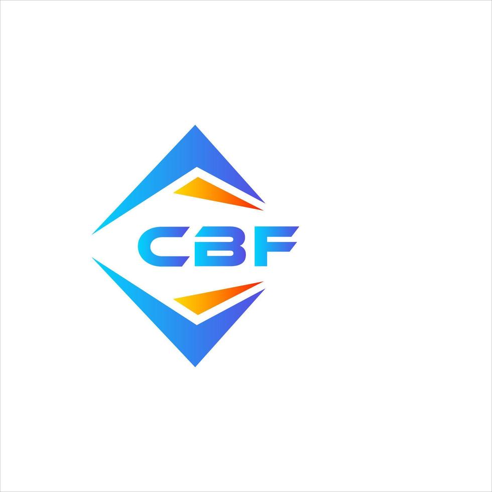 design de logotipo de tecnologia abstrata cbf em fundo branco. conceito de logotipo de carta de iniciais criativas cbf. vetor