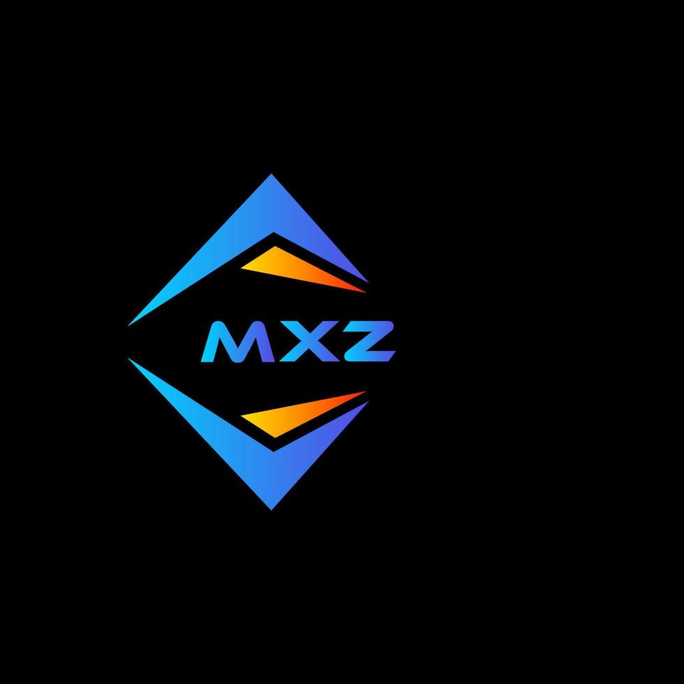 design de logotipo de tecnologia abstrata mxz em fundo preto. conceito de logotipo de letra de iniciais criativas mxz. vetor