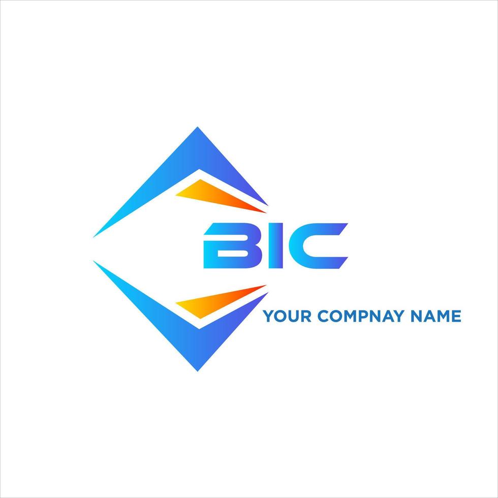 design de logotipo de tecnologia abstrata bic em fundo branco. conceito de logotipo de letra de iniciais criativas bic. vetor