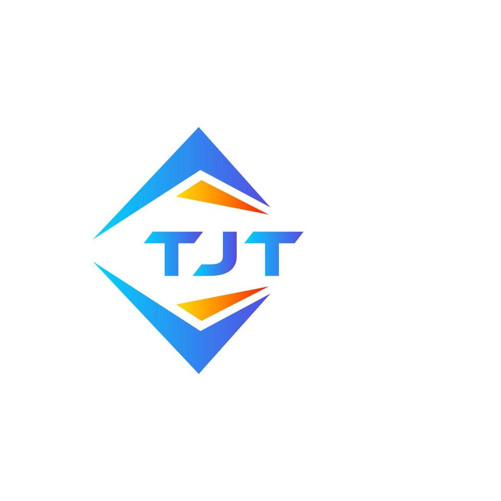 tjt design de logotipo de tecnologia abstrata em fundo branco. conceito de logotipo de carta de iniciais criativas tjt. vetor