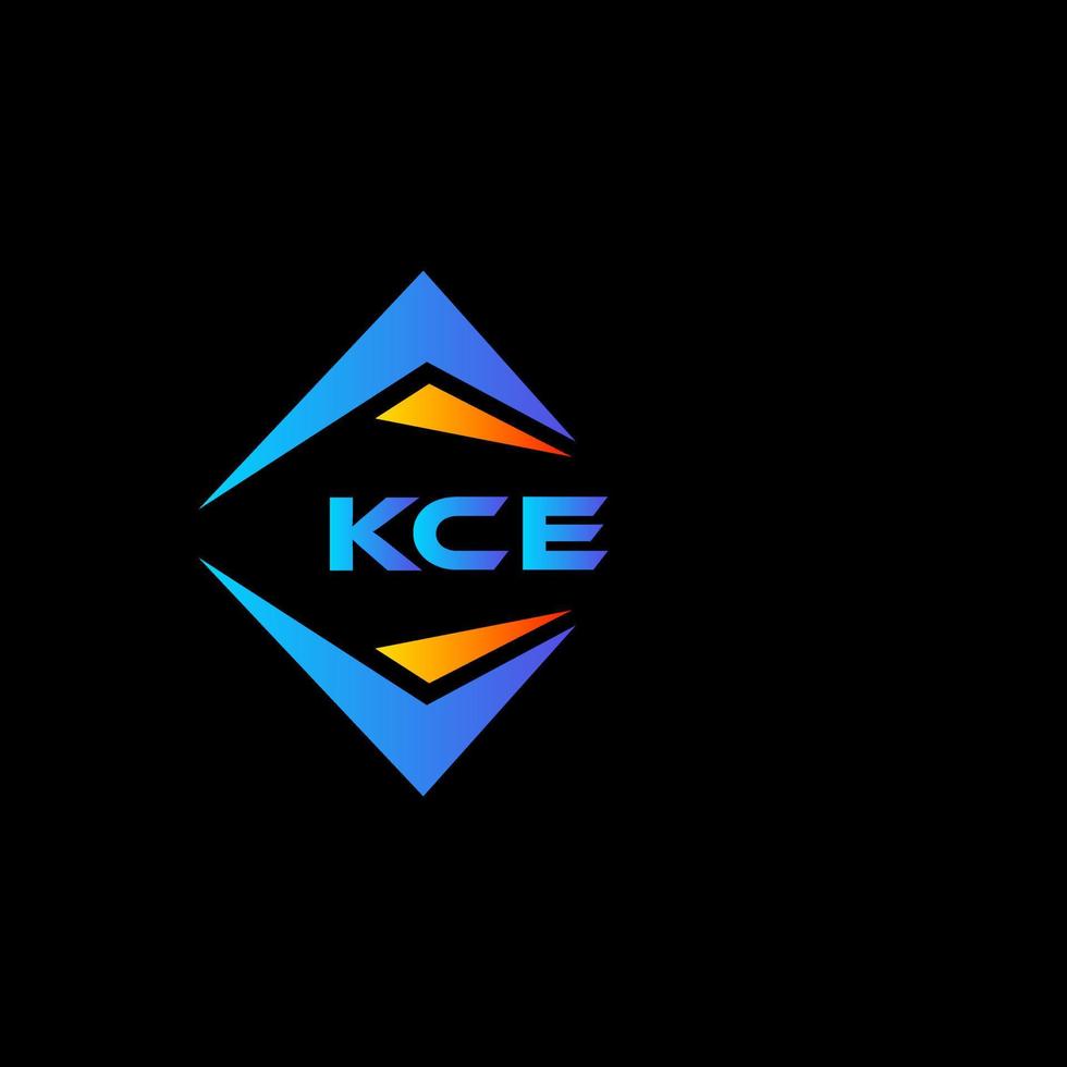 design de logotipo de tecnologia abstrata kce em fundo preto. conceito criativo do logotipo da carta inicial kce. vetor