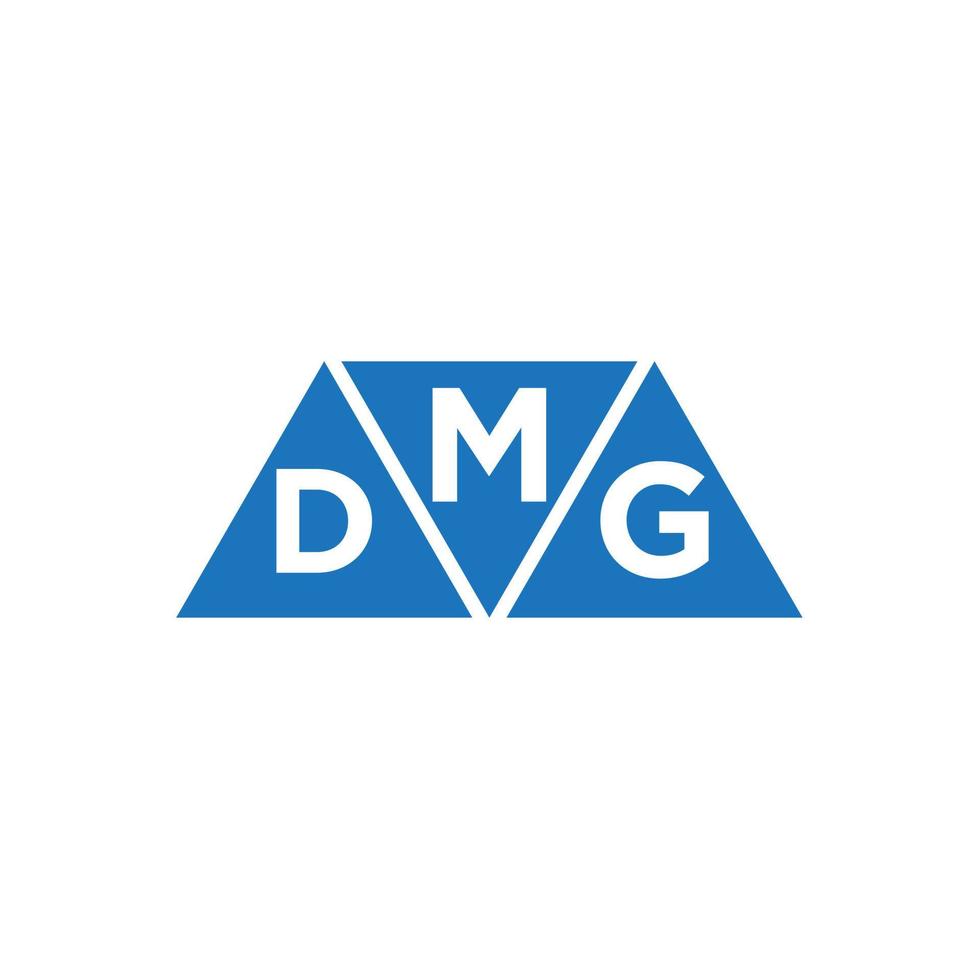 mdg design de logotipo inicial abstrato em fundo branco. conceito de logotipo de carta de iniciais criativas mdg. vetor