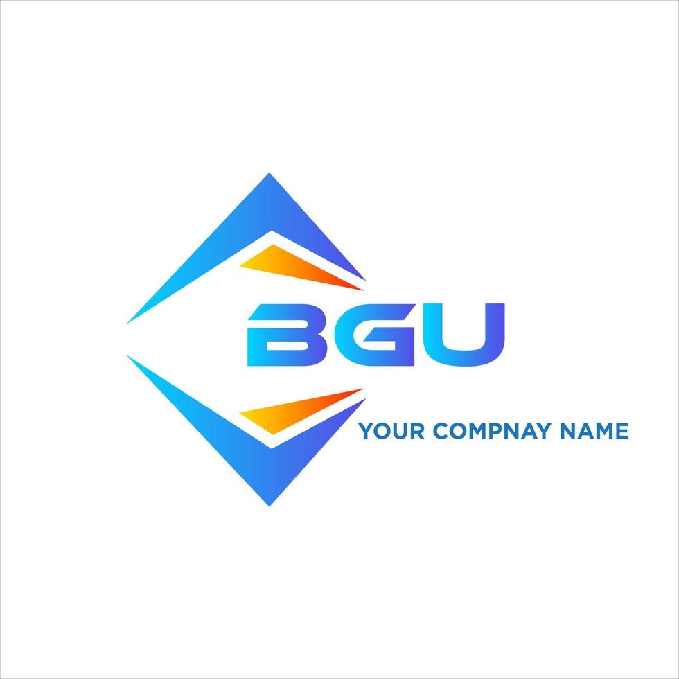 design de logotipo de tecnologia abstrata bgu em fundo branco. conceito de logotipo de carta de iniciais criativas bgu. vetor