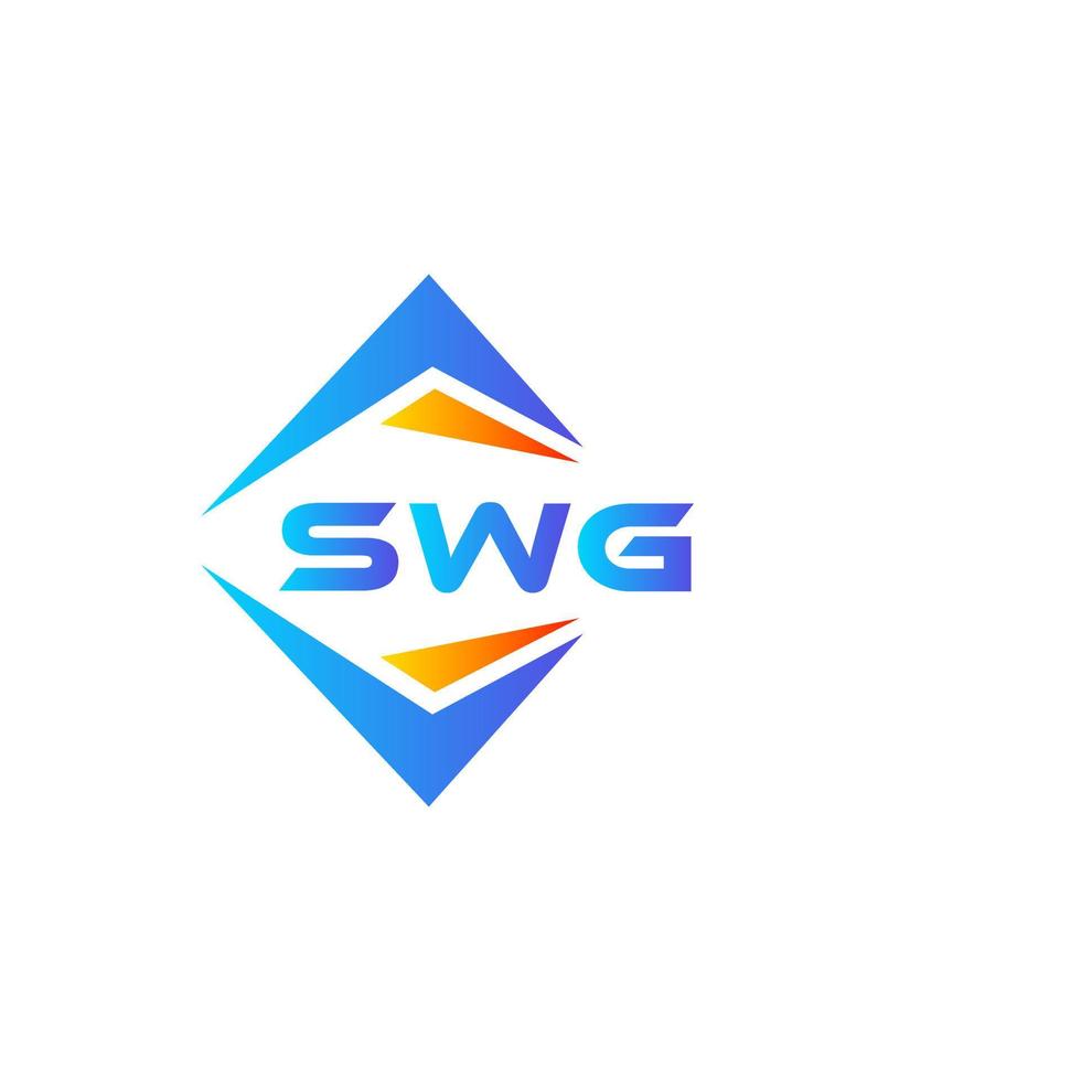 design de logotipo de tecnologia abstrata swg em fundo branco. conceito de logotipo de letra de iniciais criativas swg. vetor