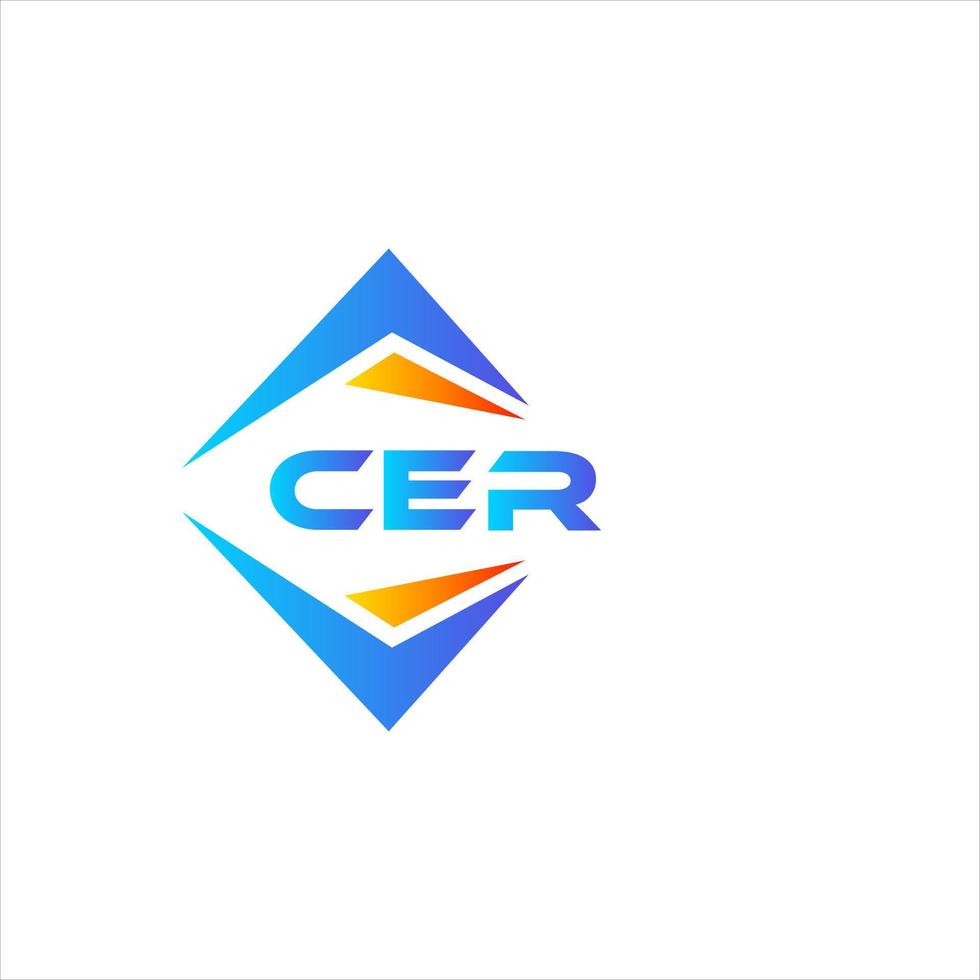 cer design de logotipo de tecnologia abstrata em fundo branco. cer conceito de logotipo de carta de iniciais criativas. vetor