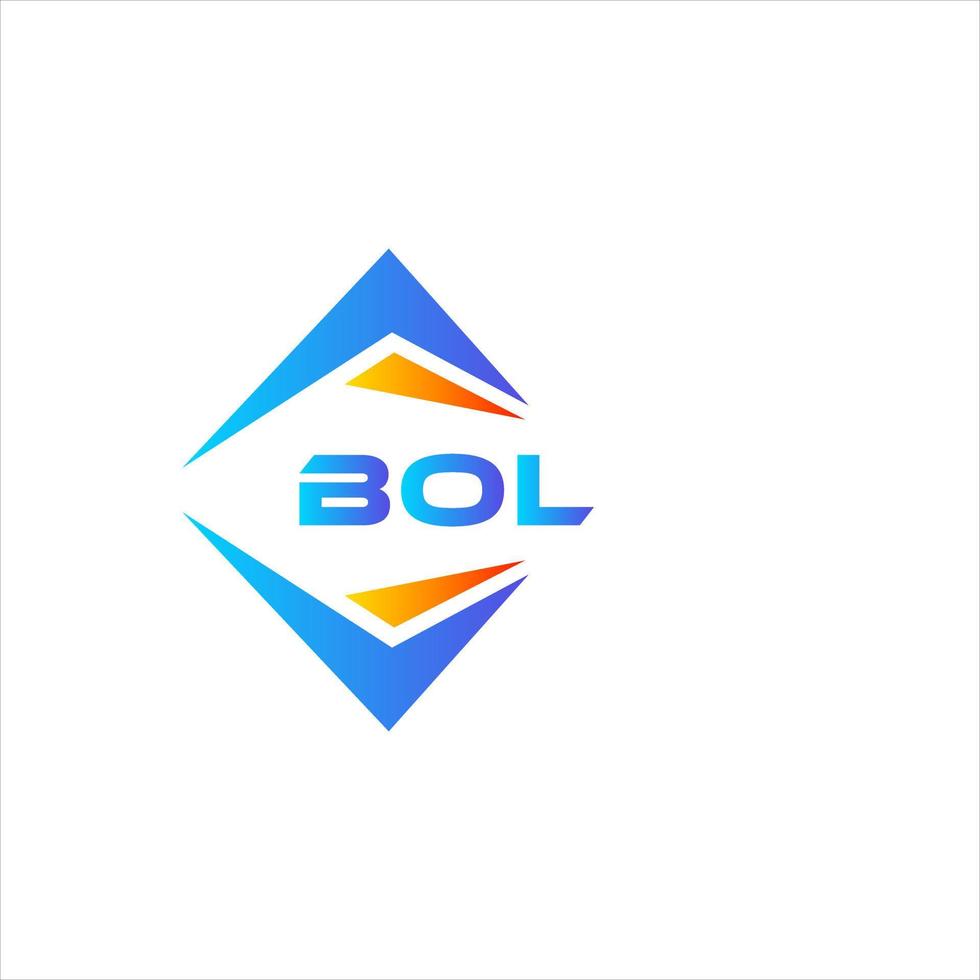 design de logotipo de tecnologia abstrata bol sobre fundo branco. bol conceito de logotipo de carta de iniciais criativas. vetor