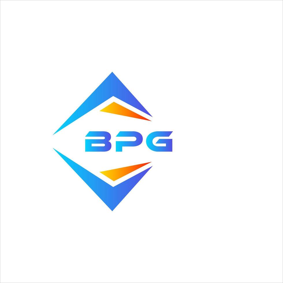 design de logotipo de tecnologia abstrata bpg em fundo branco. conceito de logotipo de carta de iniciais criativas bpg. vetor
