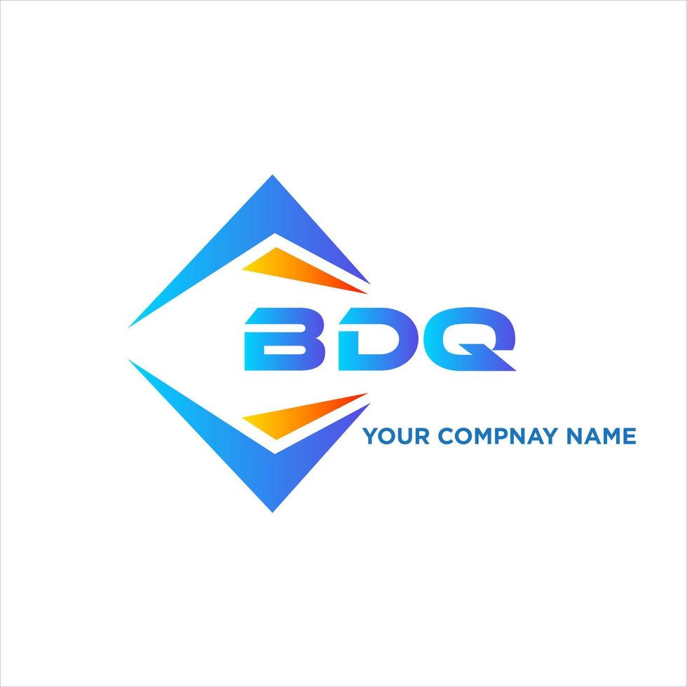 design de logotipo de tecnologia abstrata bdq em fundo branco. conceito de logotipo de letra de iniciais criativas bdq. vetor
