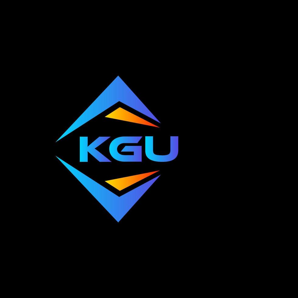 design de logotipo de tecnologia abstrata kgu em fundo preto. kgu conceito criativo do logotipo da carta inicial. vetor