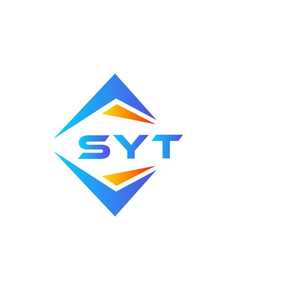 syt design de logotipo de tecnologia abstrata em fundo branco. syt conceito de logotipo de carta de iniciais criativas. vetor