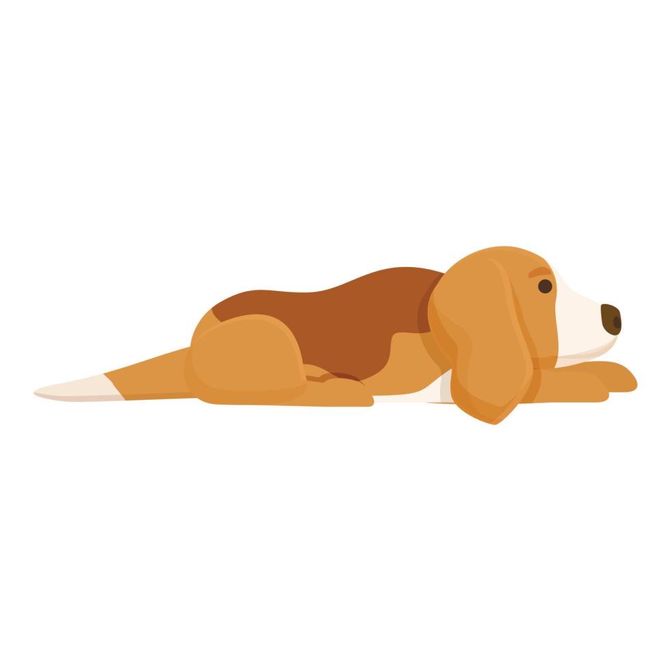 vetor de desenhos animados de ícone de cão triste. filhote de cachorro