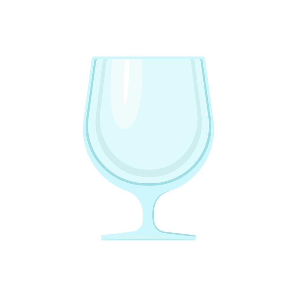 copo vazio para bebidas alcoólicas. objeto de vetor em um fundo branco, isolar