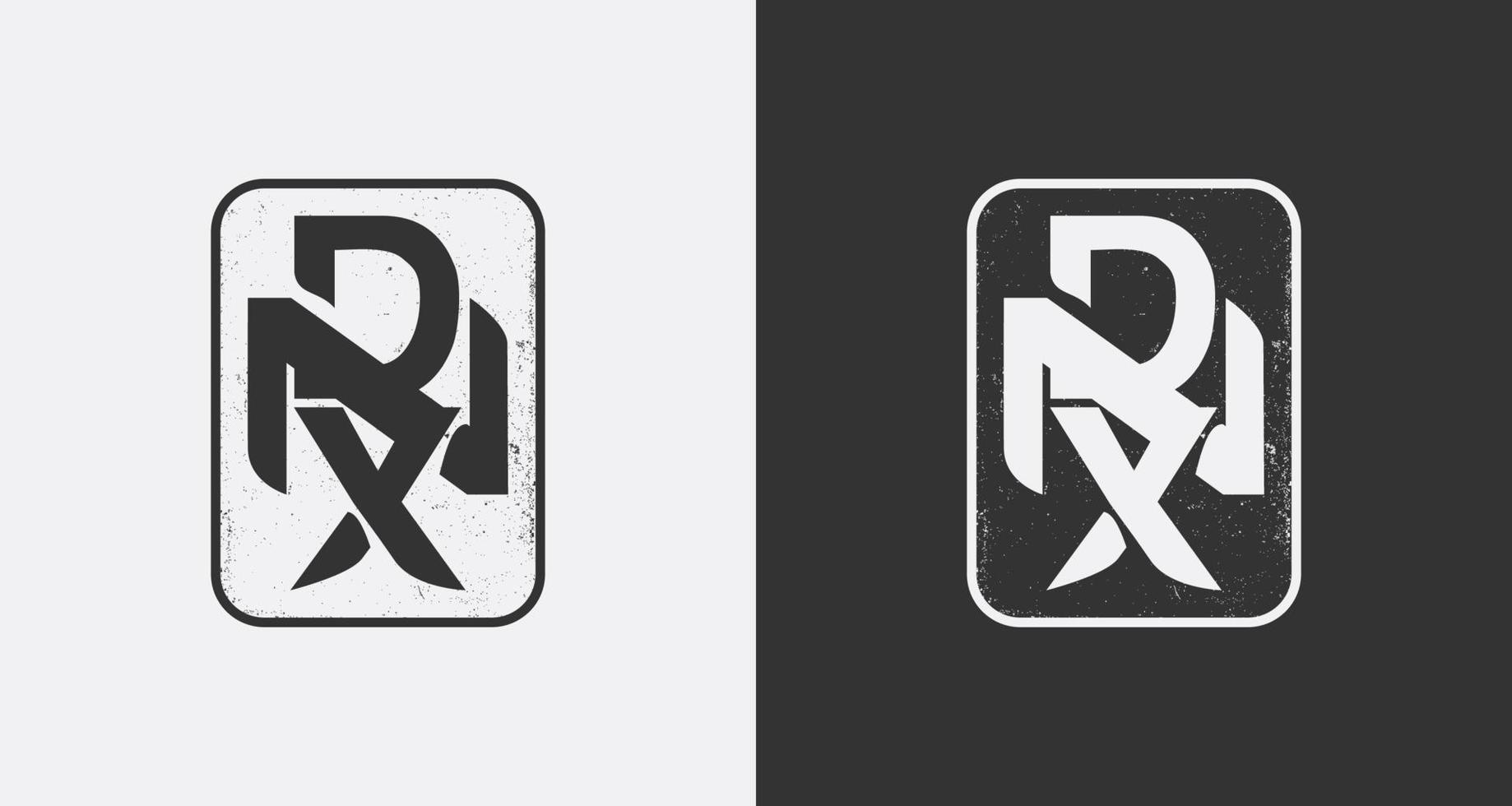 design de logotipo com conceito inicial d, n e x para basquete vetor