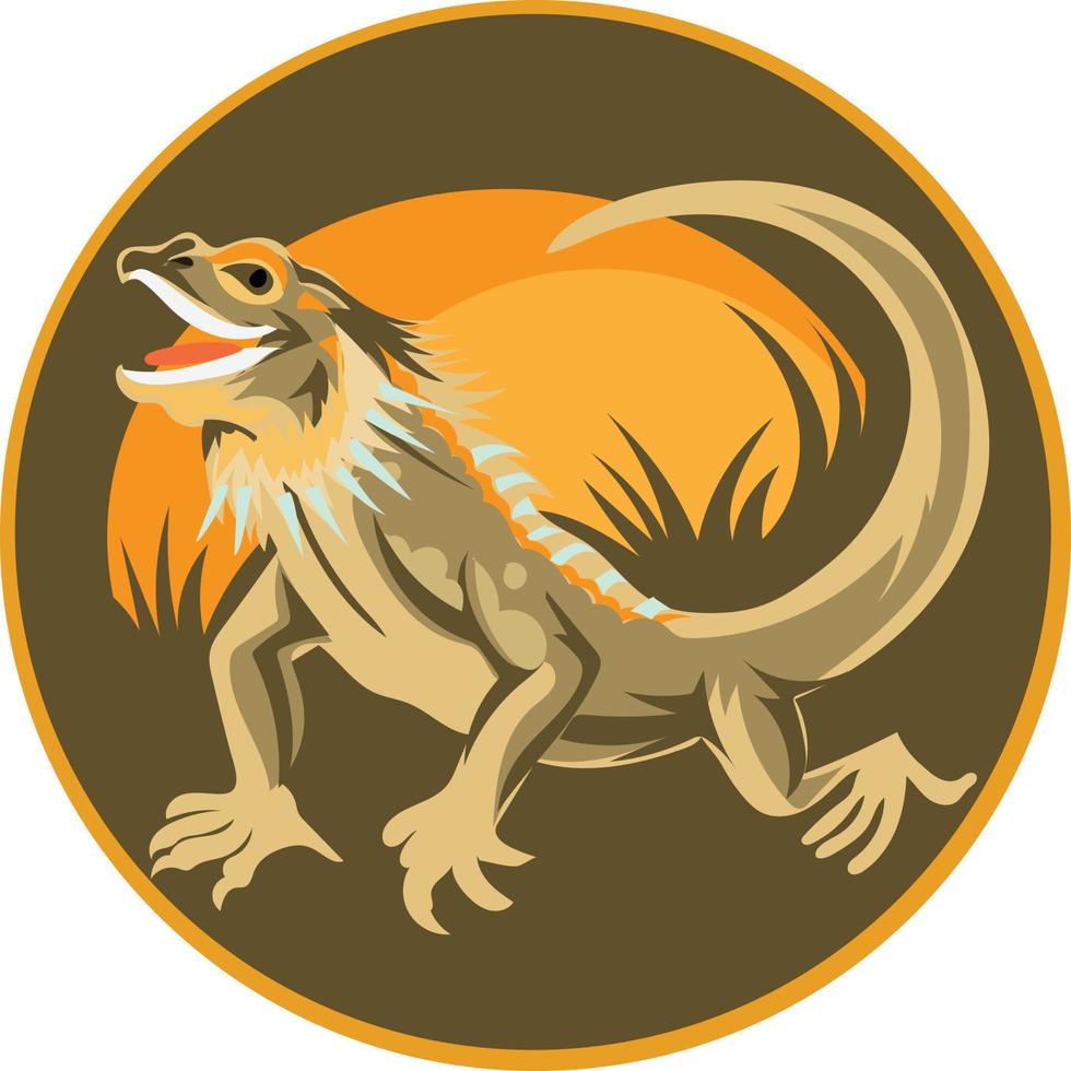 ilustração vetorial de lagarto para mascote do logotipo vetor
