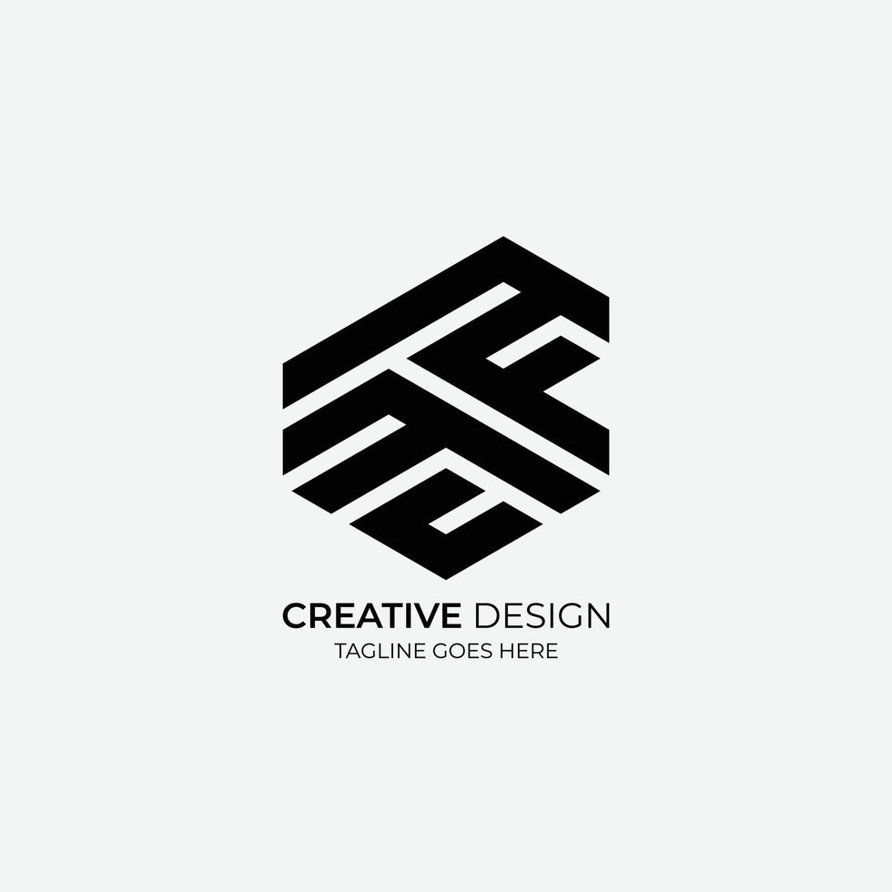 ff design de logotipo vetorial minimalista e moderno adequado para empresas e marcas vetor