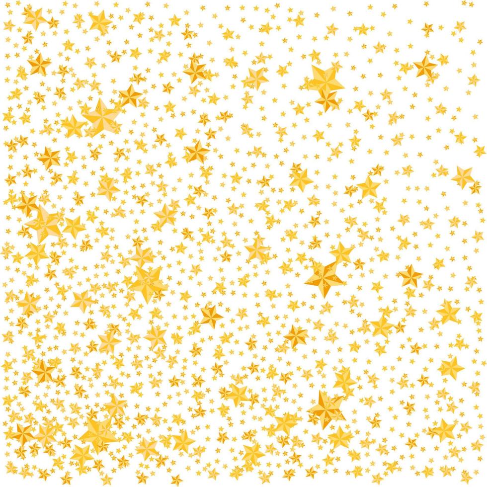 decoração de estrelas amarelas em fundo branco vetor