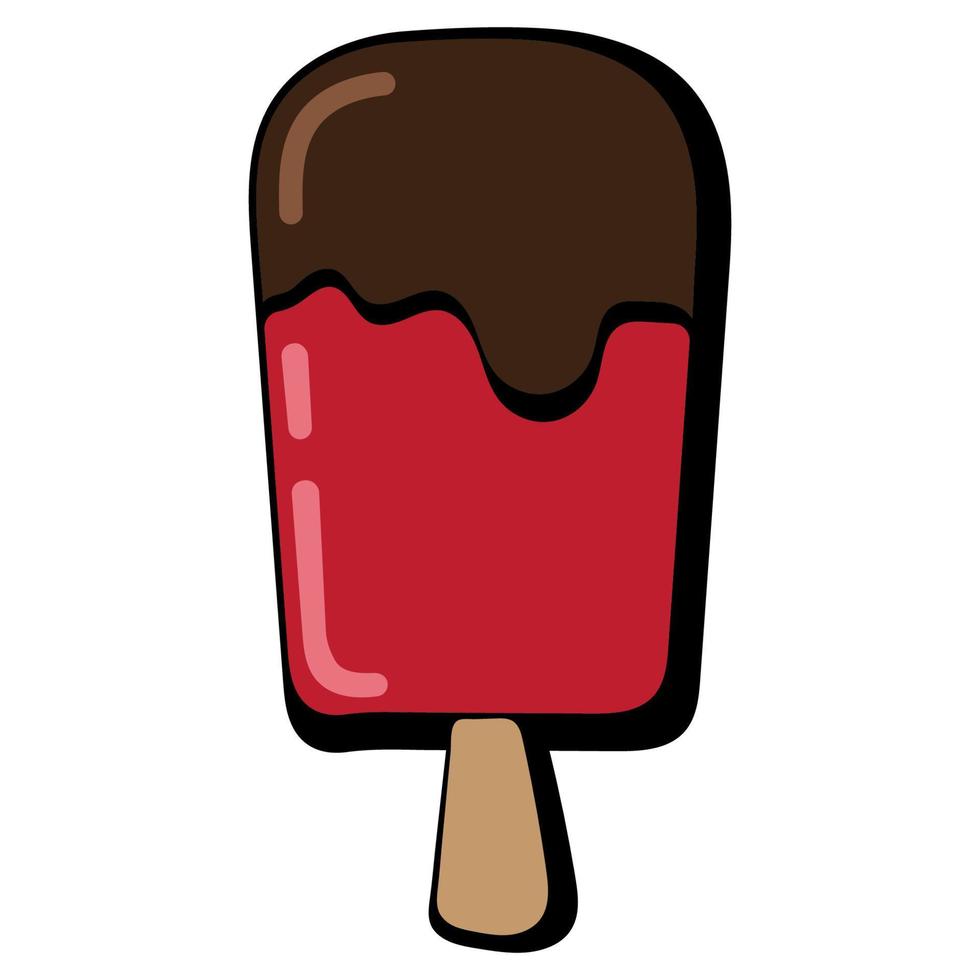 ícone de sorvete. ilustração vetorial isolada no fundo branco vetor