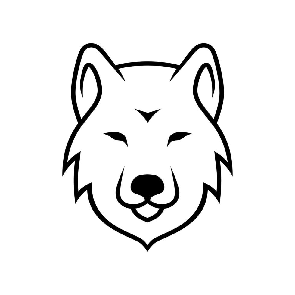 logotipo de vetor de cabeça de lobo
