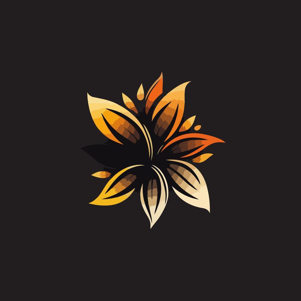 símbolo de flor símbolo de logotipo de flor de árvore - logotipo de negócios elemento elegante para marca - símbolos abstratos de plantas da empresa vetor