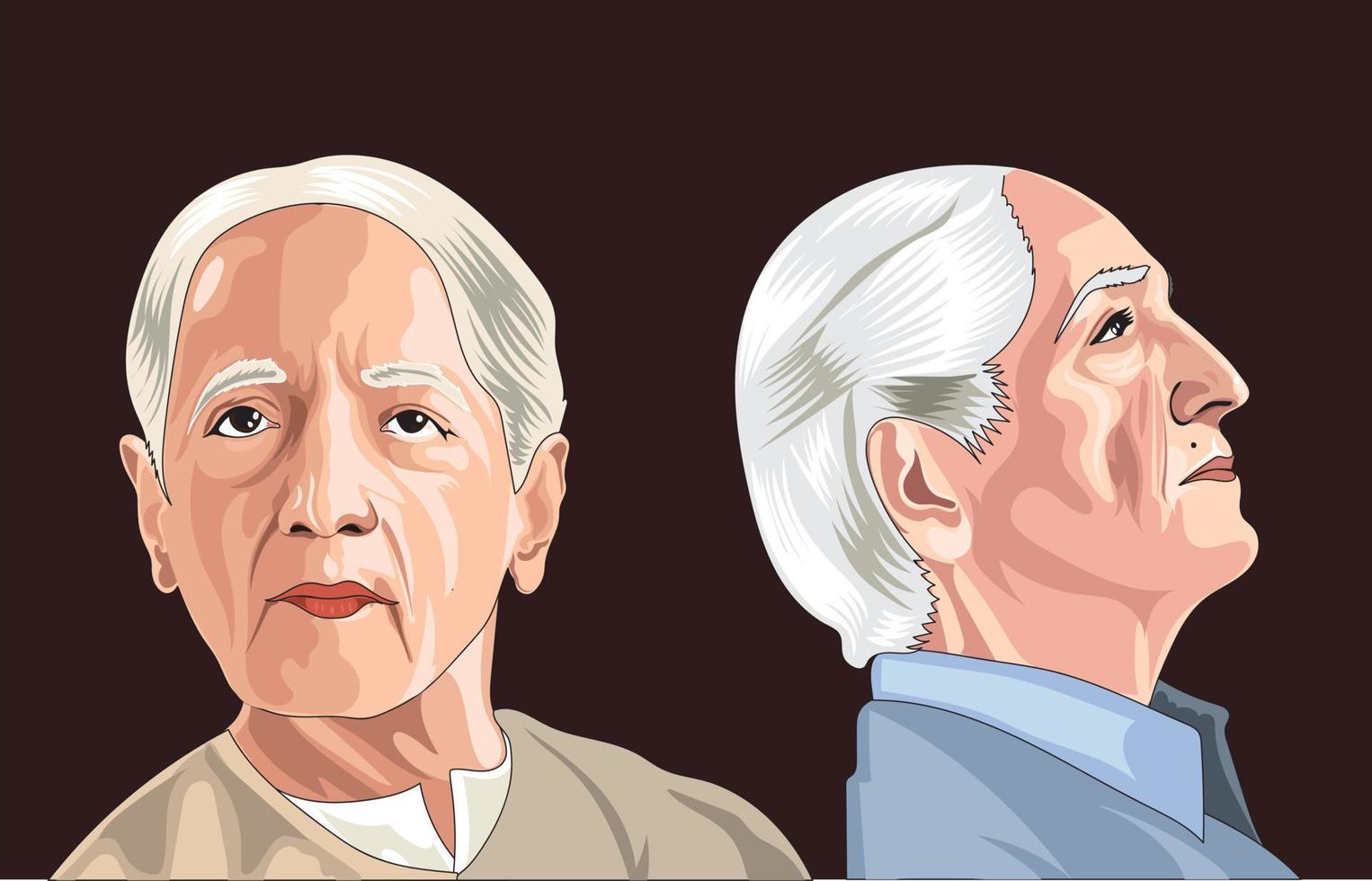 ilustração vetorial jiddu krishnamurti vetor