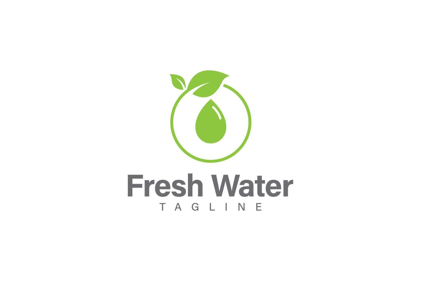 vetor de design de logotipo de gota de água verde
