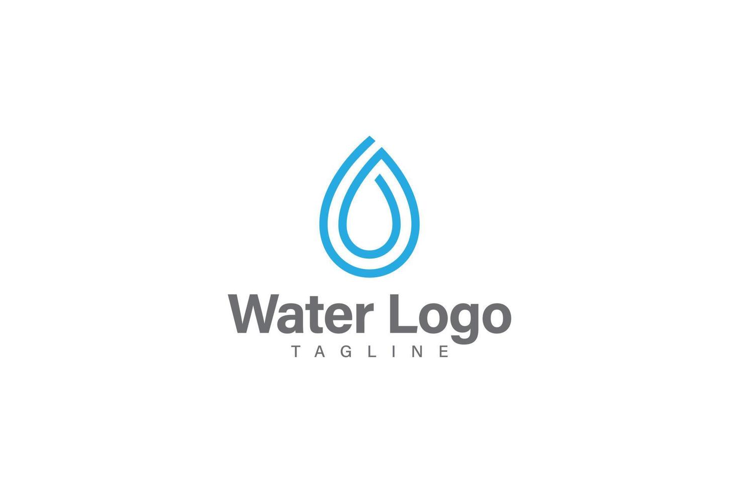 vetor de design de logotipo de linha de gota de água