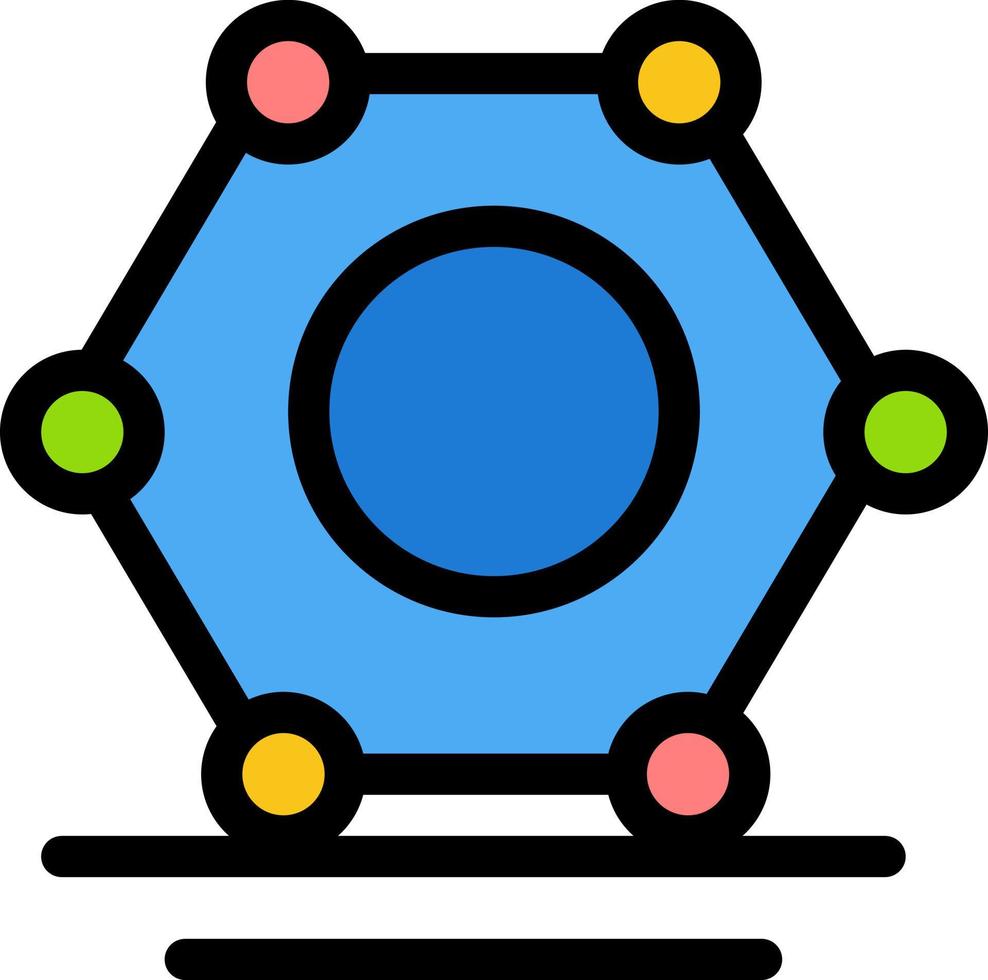 modelo de banner de ícone de vetor de ícone de cor plana super conectado de rede digital
