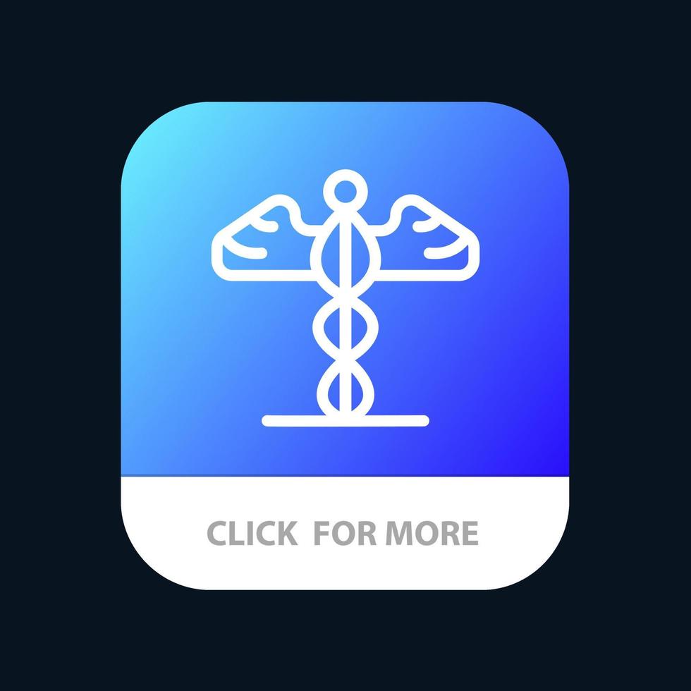 medicina médico saúde grécia botão de aplicativo móvel android e ios linha versão vetor