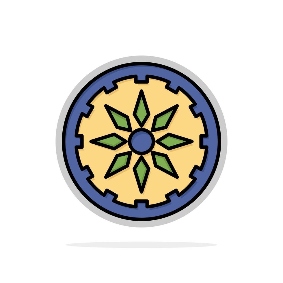 círculo país índia abstrato círculo ícone de cor plana de fundo vetor