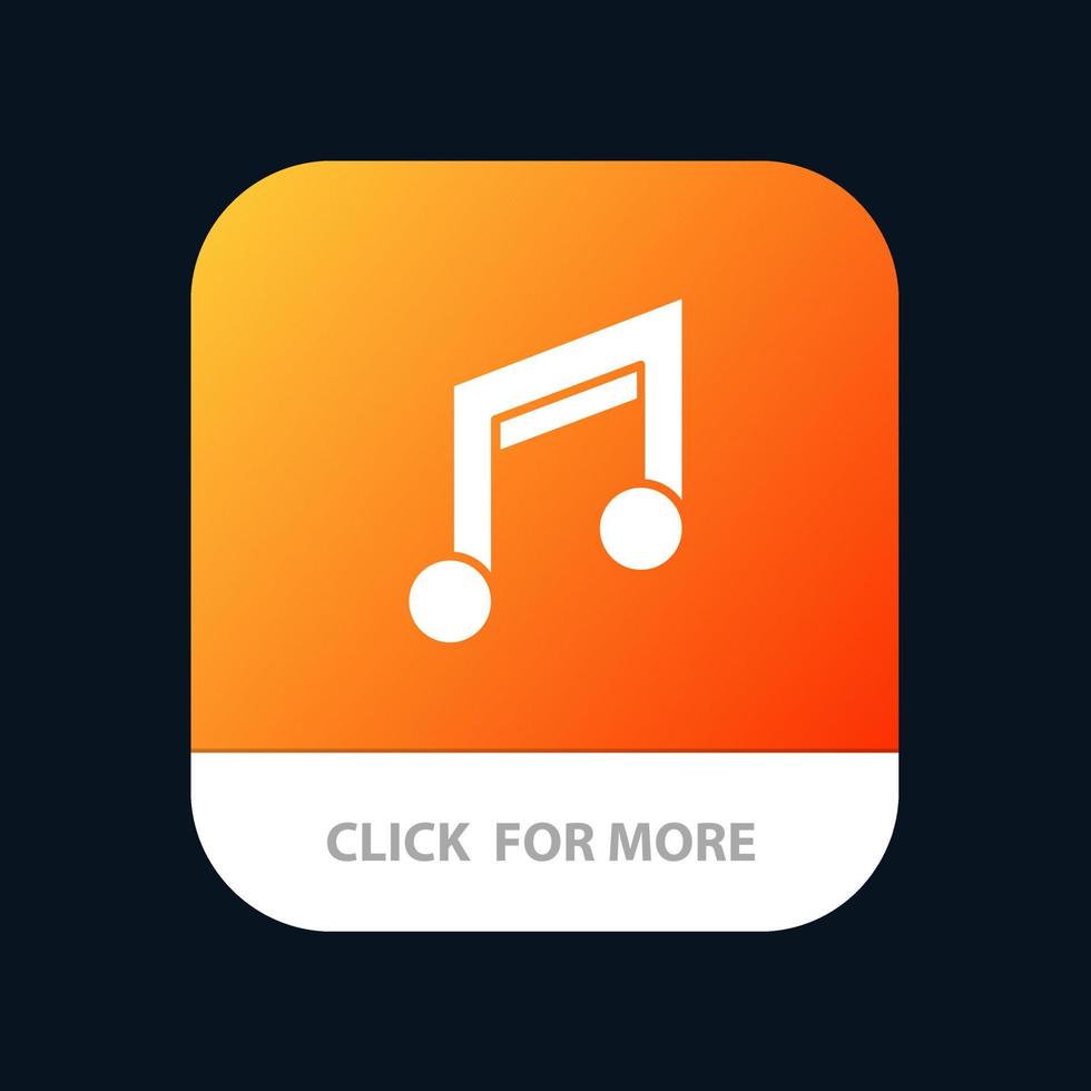 design básico do aplicativo música móvel botão do aplicativo móvel android e ios versão glifo vetor
