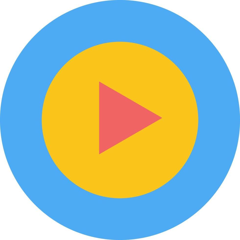 modelo de banner de ícone de vetor de ícone de cor plana mp4 de reprodução de vídeo de estúdio