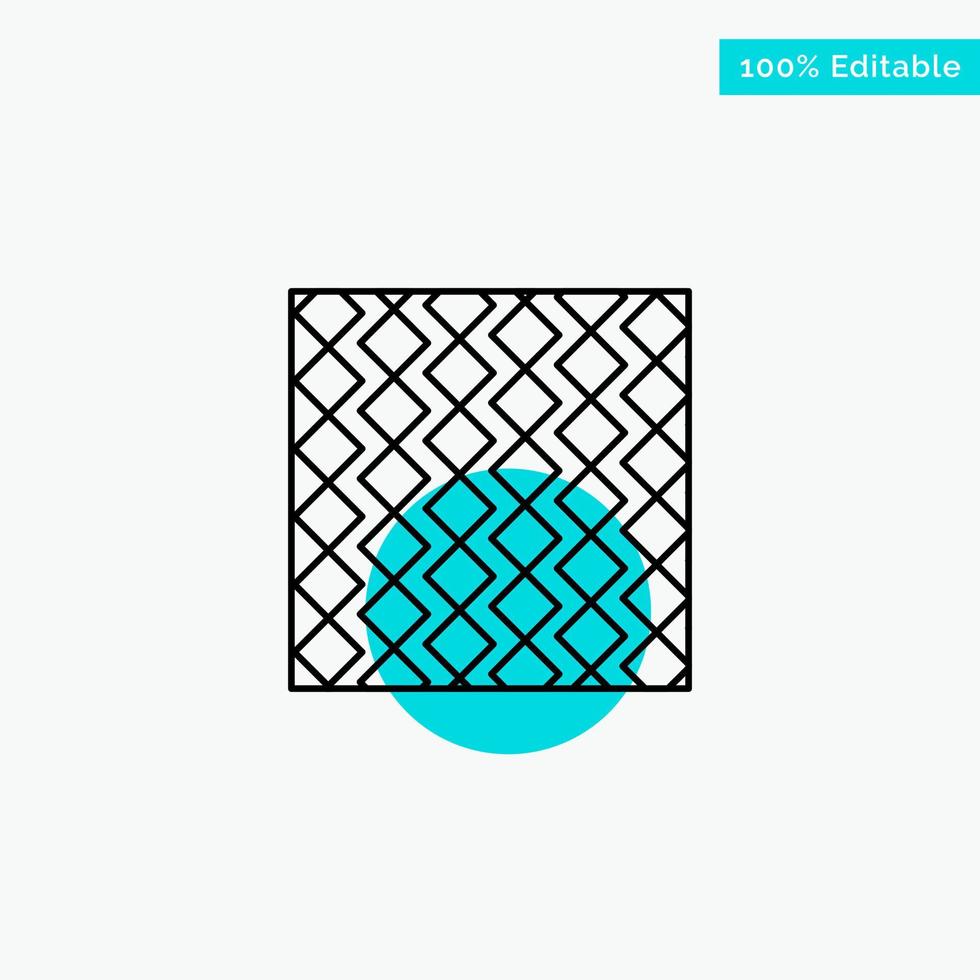 laje de piso de azulejo listras quadradas azulejos parede turquesa destaque círculo ponto ícone vetor