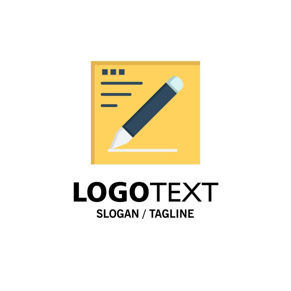 navegador lápis texto educação modelo de logotipo de negócios cor lisa vetor