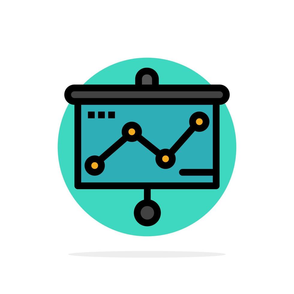 gráfico apresentação gráfico projetor abstrato círculo fundo ícone de cor plana vetor