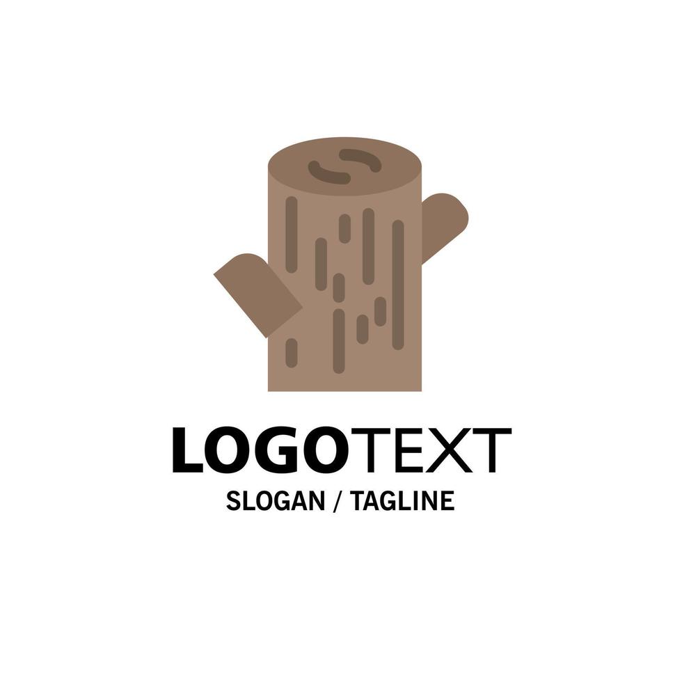 log madeira modelo de logotipo de negócios de madeira cor lisa vetor