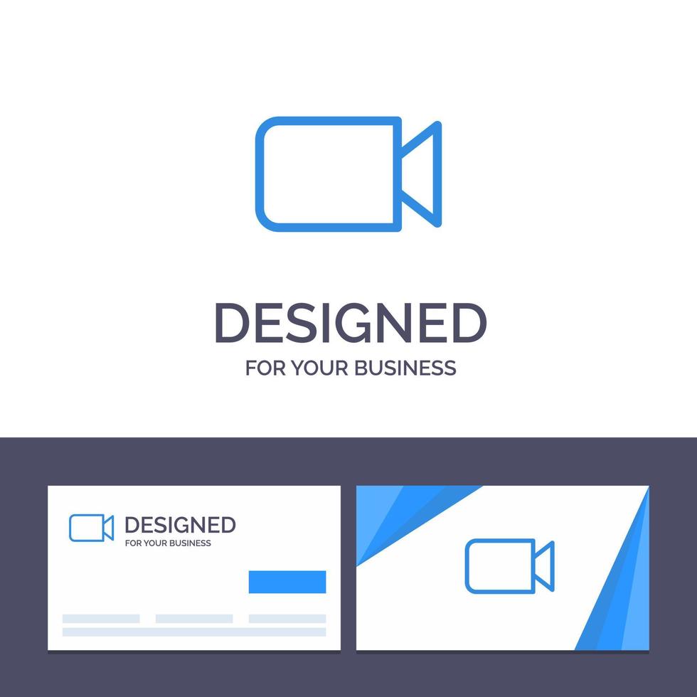 cartão de visita criativo e imagem de câmera de modelo de logotipo ilustração vetorial básica de interface do usuário vetor
