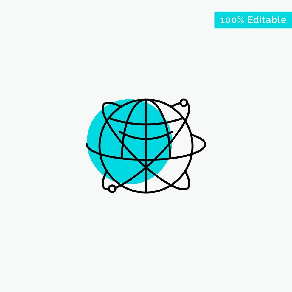 globo dados de negócios recursos globais de internet mundo turquesa destaque ícone de vetor de ponto de círculo