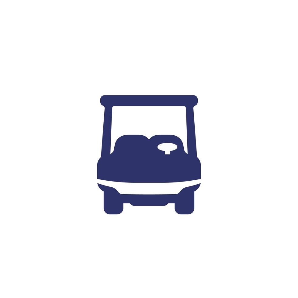carrinho de golfe, ícone do carro em branco vetor