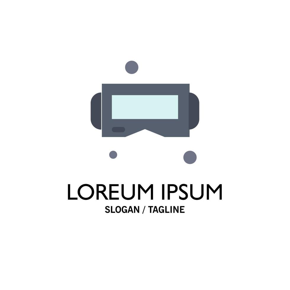 óculos de dispositivo modelo de logotipo de negócios inteligente de vidro do google cor plana vetor