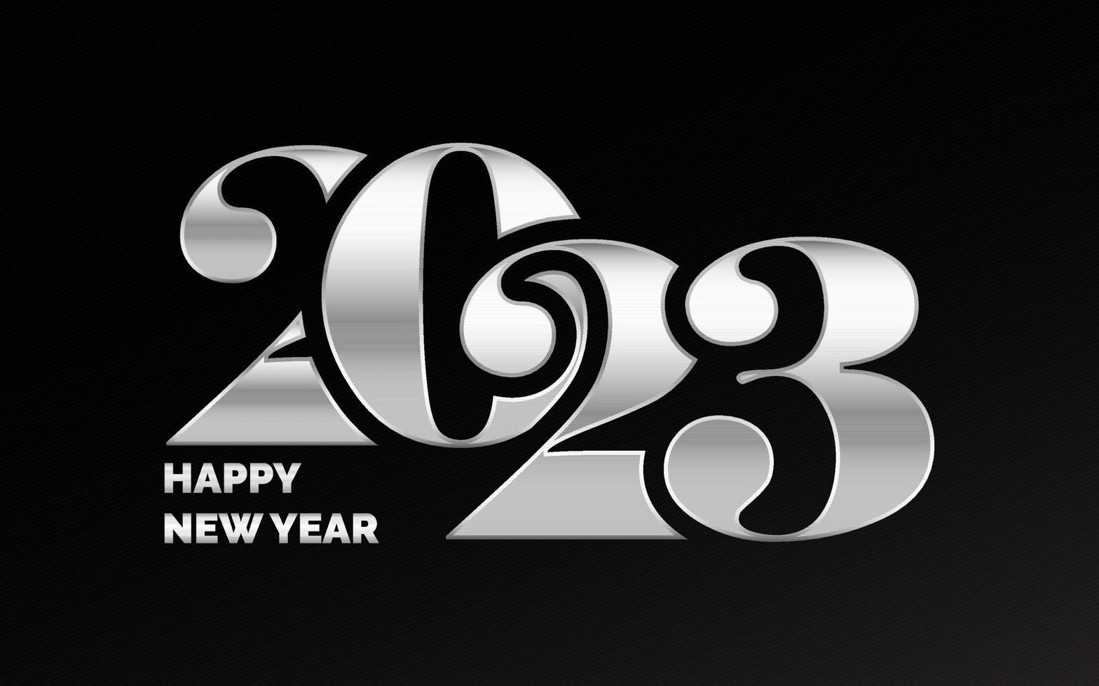 novo design de tipografia do ano 2023. ilustração de logotipo de números de 2023 vetor