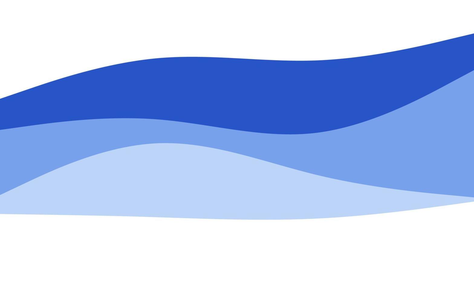fundo azul de ondas criativas. composição de formas dinâmicas vetor