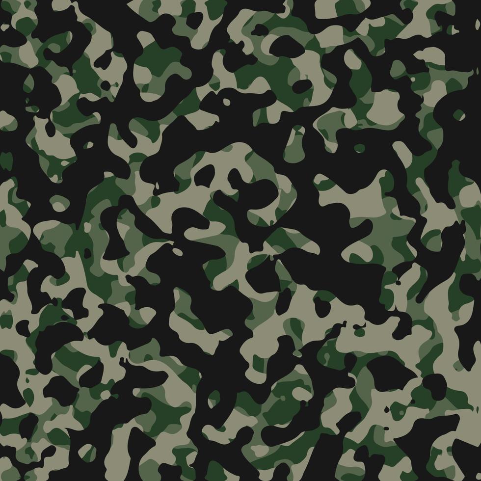 padrão sem emenda de vetor de camuflagem do exército. a camuflagem militar de textura repete o fundo de design do exército sem costura