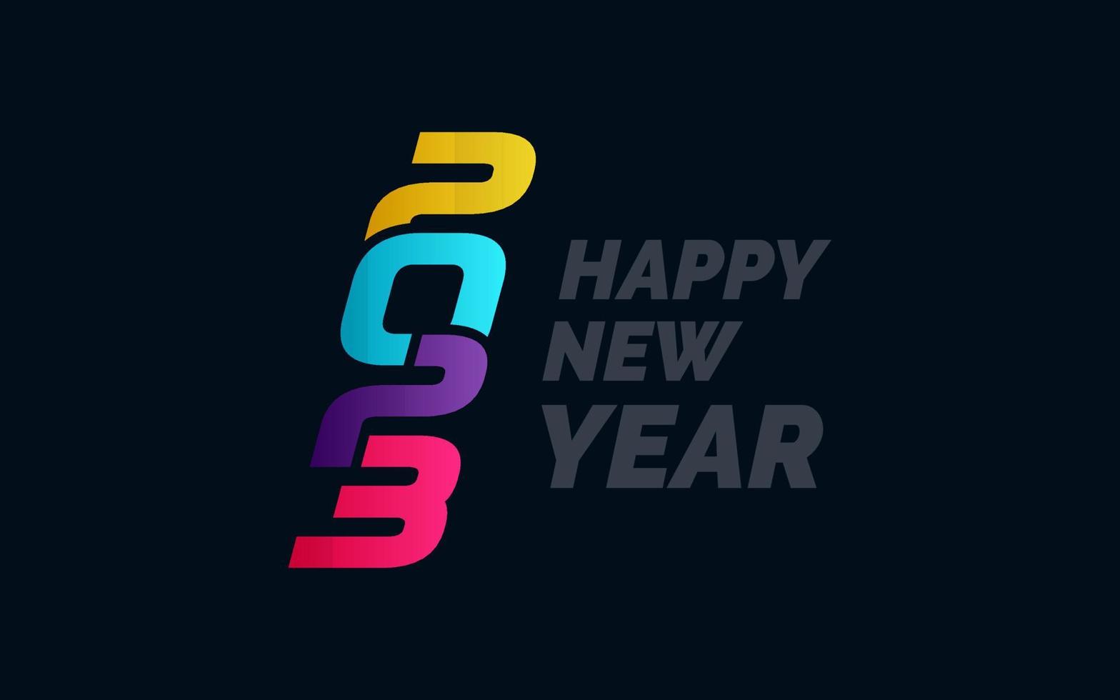 2074 projeto feliz ano novo. design de logotipo de ano novo 2023 para design de brochura. cartão. bandeira. decoração de natal 2023 vetor
