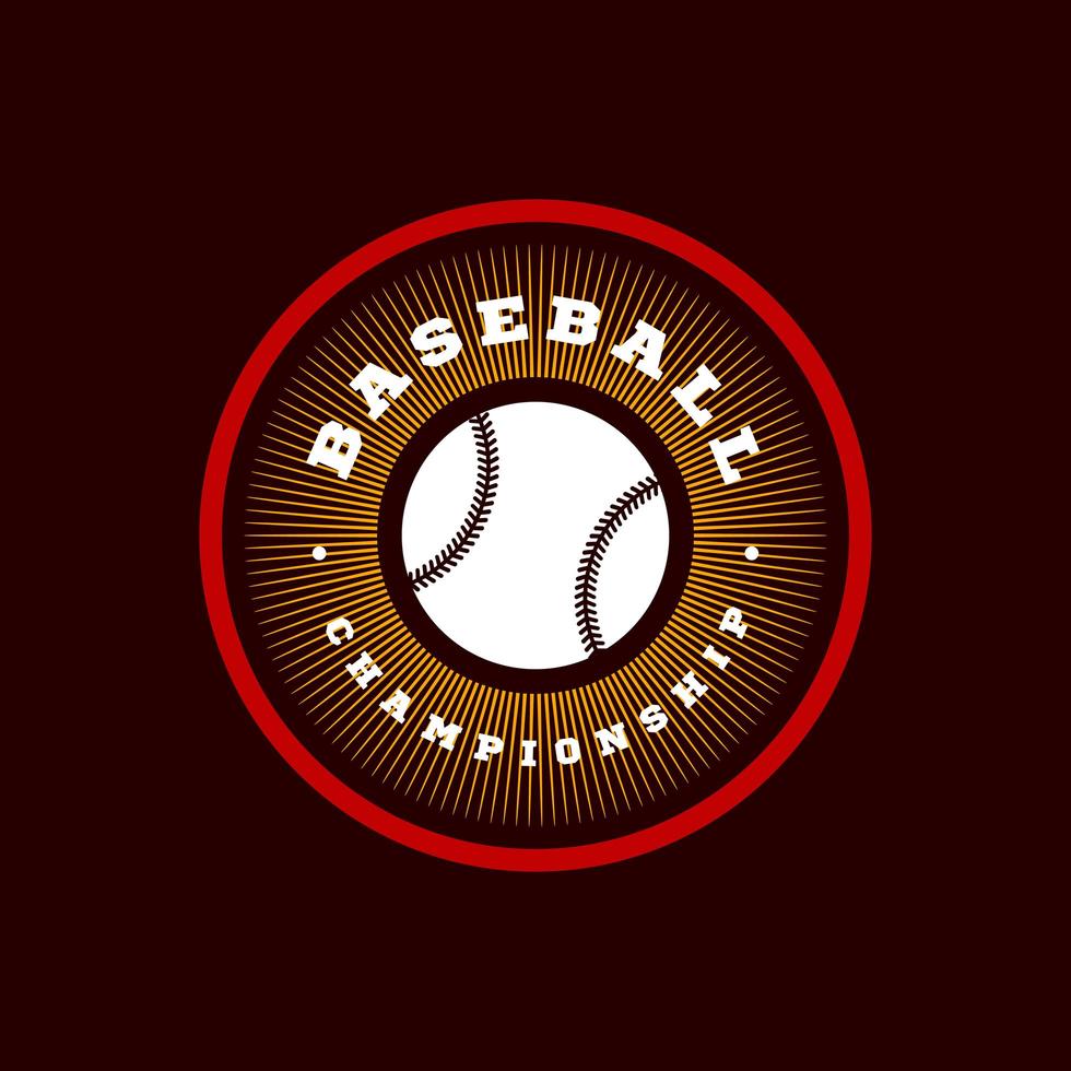 tipografia de esporte profissional moderno de beisebol em estilo retro. vector design emblema, emblema e modelo desportivo design de logotipo