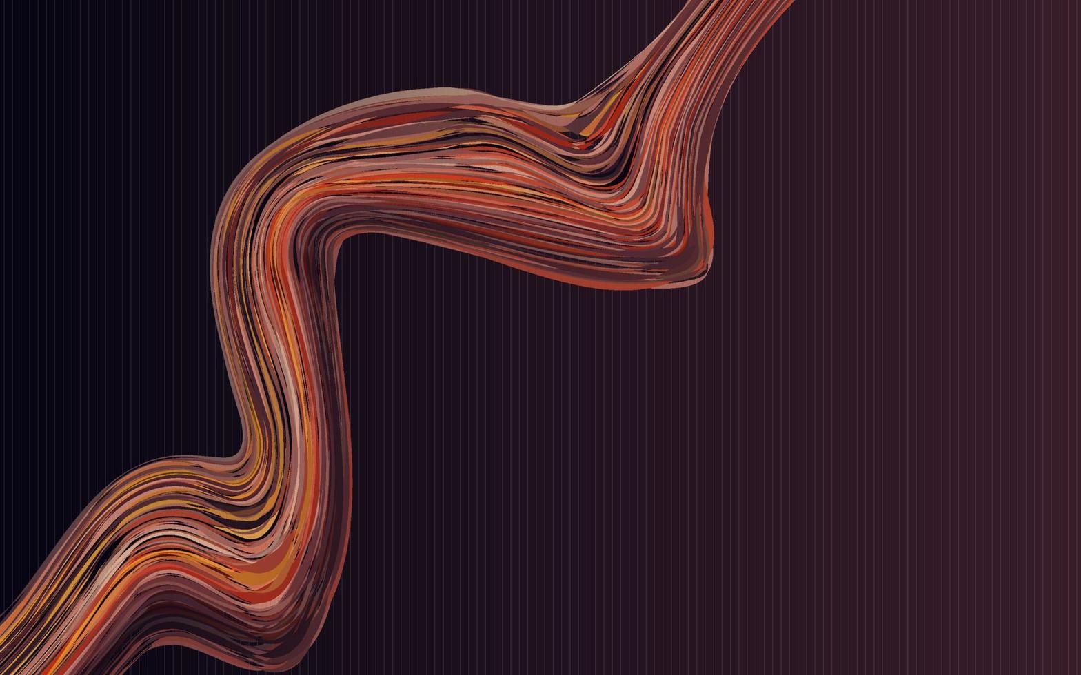 cartaz de fluxo colorido moderno. onda forma líquida em fundo de cor preta. design de arte para o seu projeto de design vetor