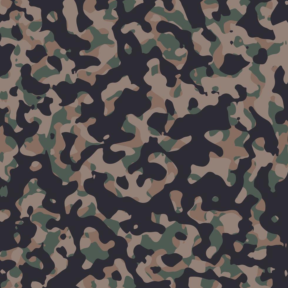 padrão sem emenda de vetor de camuflagem do exército. a camuflagem militar de textura repete o fundo de design do exército sem costura