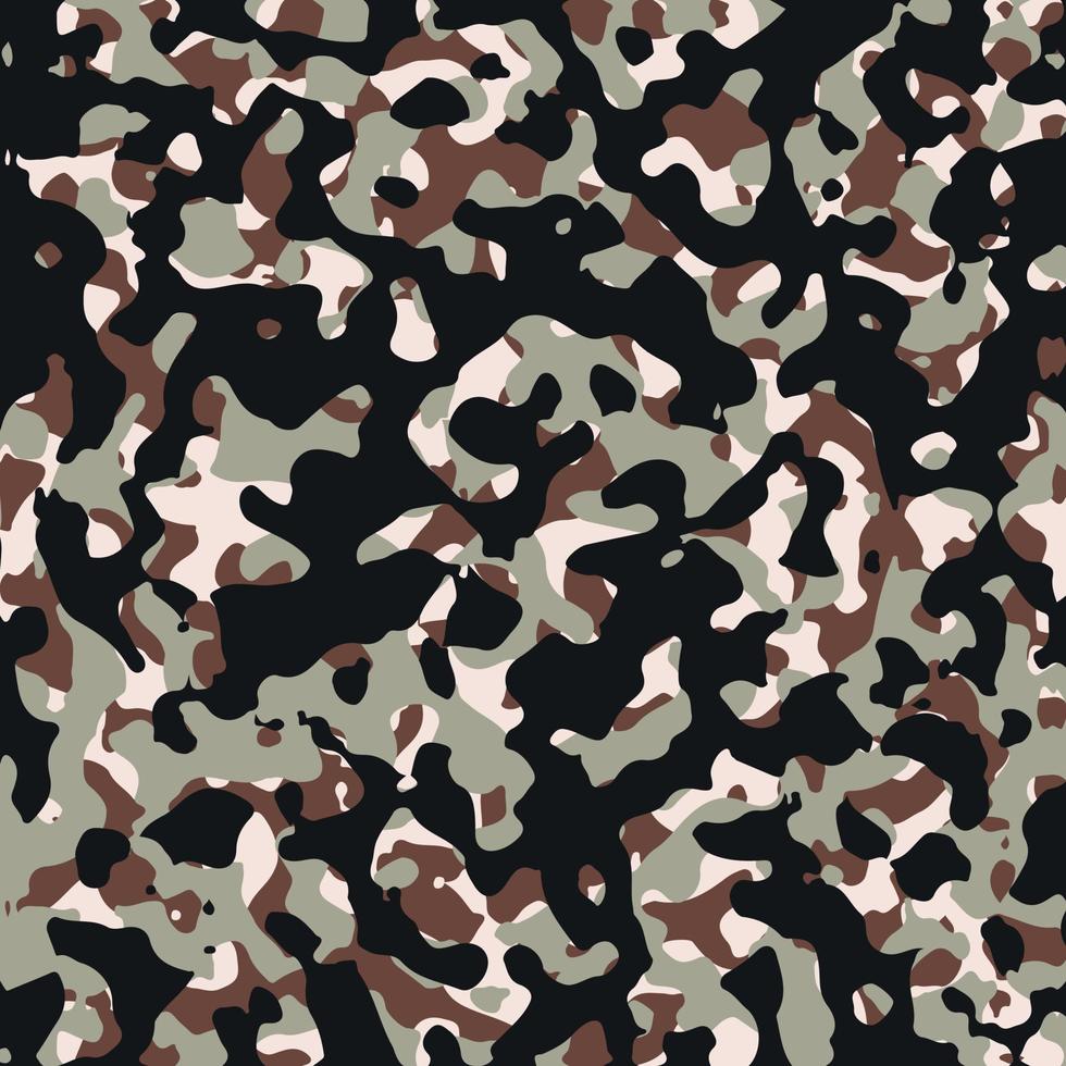 padrão sem emenda de vetor de camuflagem do exército. a camuflagem militar de textura repete o fundo de design do exército sem costura