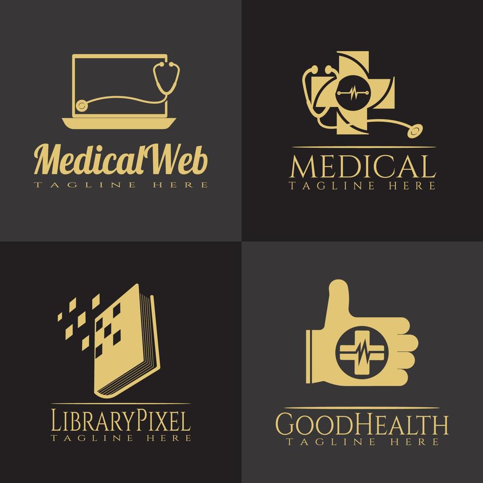 ícone ou logotipo de cuidados médicos vetor